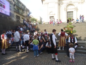 traditional Sicilian Folkloristic group at rest