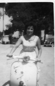 Mamma Giovanna Aversa on Vespa 1950's